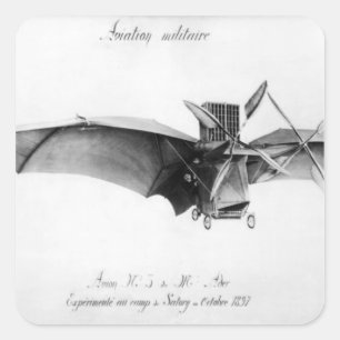 Avion III, "The Bat" Vierkante Sticker
