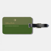 Avion Travel Green Bagagelabel (Achterkant horizontaal)