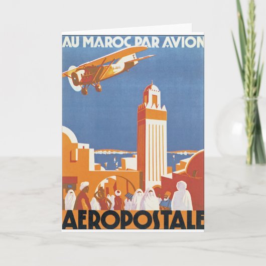 Avion van het Pari van Au Maroc Kaart (Voorkant)