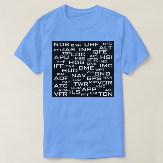 Avionic Acronyms T-shirt (Design voorkant)