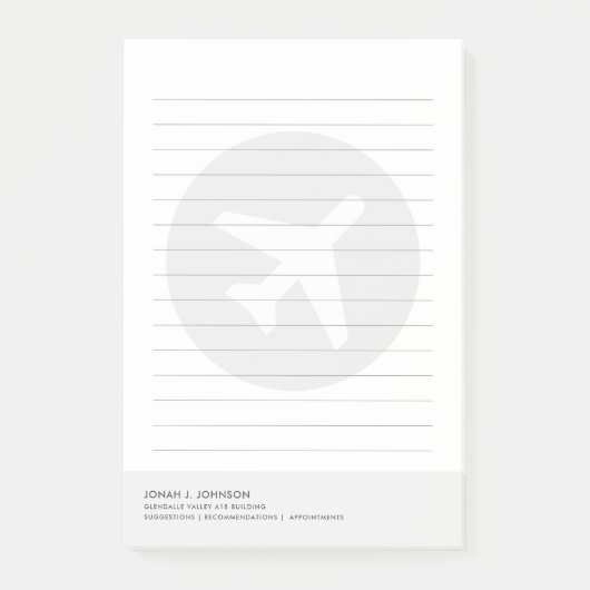 Avionica + Luchtvaart | Minimale Stijl Post-it® Notes (Voorkant)