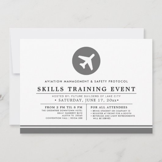 Avionica | Minimaal trainings evenement Kaart (Voorkant)
