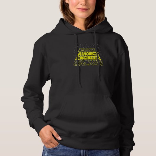 Avionics Engineer Cool Galaxy Job Hoodie (Voorkant)