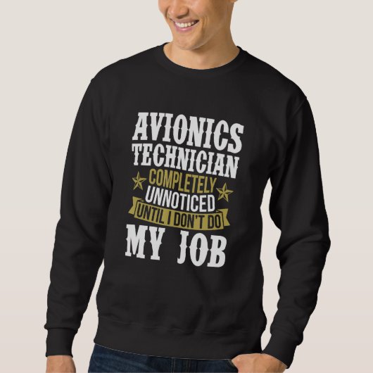 Avionics technicus volledig onopgemerkt trui (Voorkant)