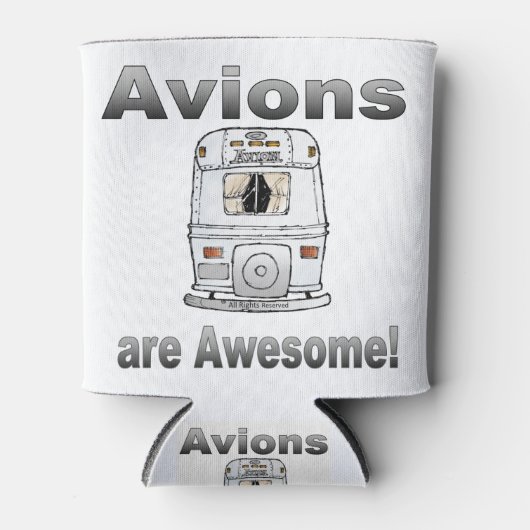 Avions zijn Geweldige-achter-GrayGradient Blikjeskoeler (Voorkant)
