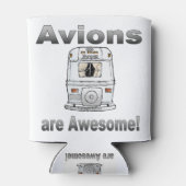 Avions zijn Geweldige-achter-GrayGradient Blikjeskoeler (Achterkant)