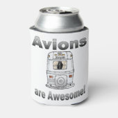 Avions zijn Geweldige-achter-GrayGradient Blikjeskoeler (Blikje Achterkant)