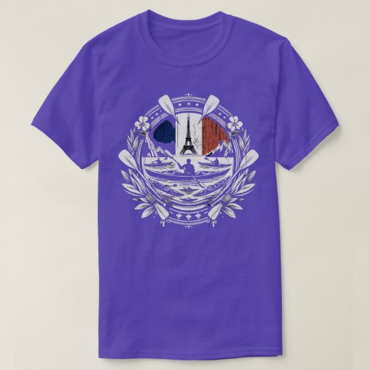 Aviron Supporter Competitie Sportief Frankrijk Roe T-shirt (Design voorkant)
