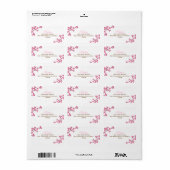 Avital Brown Pink Flowers Adres label (Full Sheet)