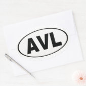 AVL Asheville North Carolina Ovale Sticker (Envelop)