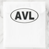 AVL Asheville North Carolina Ovale Sticker (Tas)
