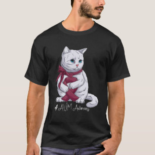 AVM Awareness Maand Bourgondië Lint Kat T-shirt