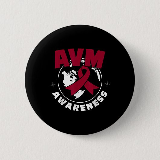 AVM-gewaarwording arterioveneuze misvorming Ronde Button 5,7 Cm (Voorkant)