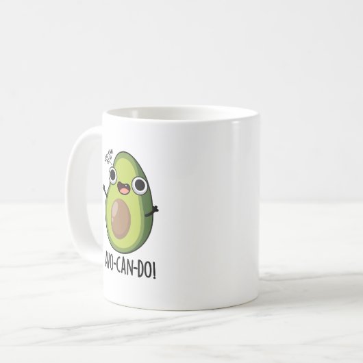 Avo-can-do Funny Avocado Pun Koffiemok (Voorkant links)