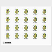 Avo-can-do Funny Avocado Pun Ronde Sticker (Vel)