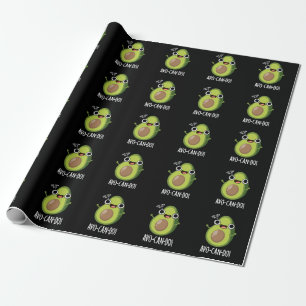 Avo-can-do Grappige Avocado Puns Donker BG Cadeaupapier