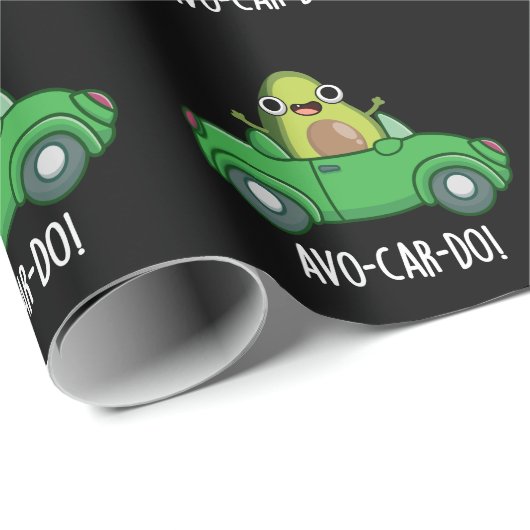 Avo-car-do Grappige Avocado Puns Donker BG Cadeaupapier (Rol Hoek)
