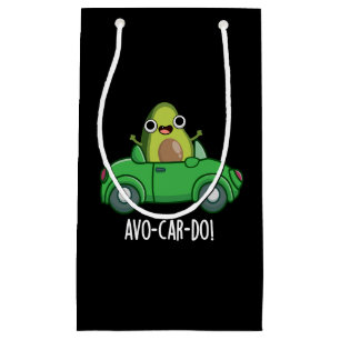 Avo-car-do Grappige Avocado Puns Donker BG Klein Cadeauzakje