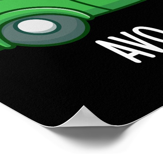 Avo-car-do Grappige Avocado Puns Donker BG Poster (Hoek)