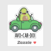 Avo-car-do Grappige Avocado Puns Sticker (Vel)