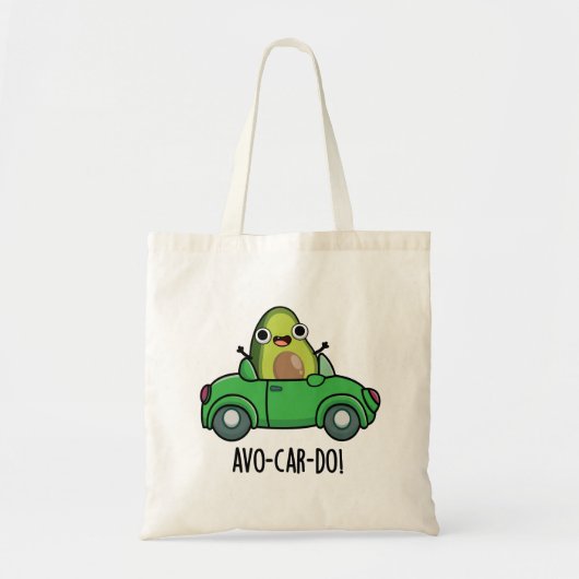Avo-car-do Grappige Avocado Puns Tote Bag (Voorkant)