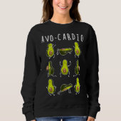 Avo-Cardio Avocado Cardio Funny Exercise Fruit Pun Trui (Voorkant)