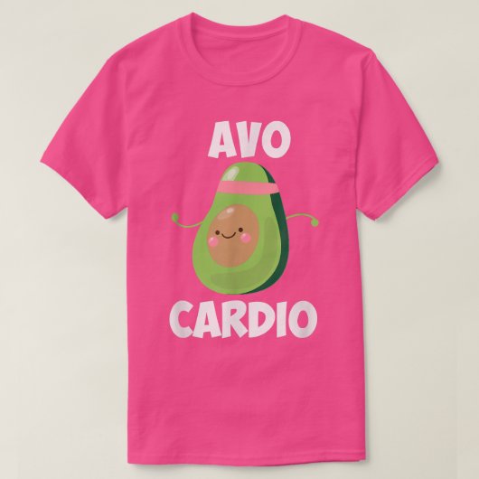 Avo Cardio Funny Avocado Workout T-shirt (Design voorkant)