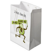 Avo cardio grappige avocado medium cadeauzakje (Achterkant Gekanteld)