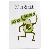Avo cardio grappige avocado medium cadeauzakje (Voorkant)