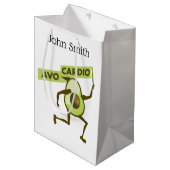 Avo cardio grappige avocado medium cadeauzakje (Voorkant Gekanteld)