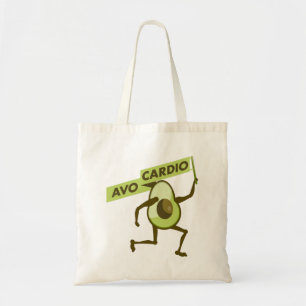Avo cardio grappige avocado tote bag