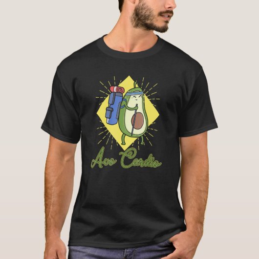Avo Cardio-hartfitness cardio sport vegan vegeta T-shirt (Voorkant)