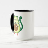 Avo-cat-o, Nerdy Cat Guac Avocado Funny Coffee Mok (Voorkant links)