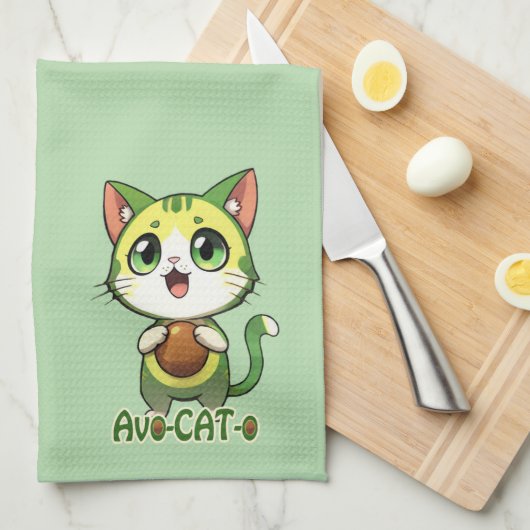 Avo-CAT-o Theedoek (Quarter Fold)