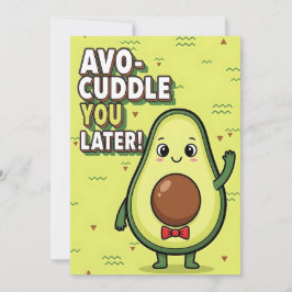 Avo-Cuddle You Later cute avocado pun gift fruit Bedankkaart