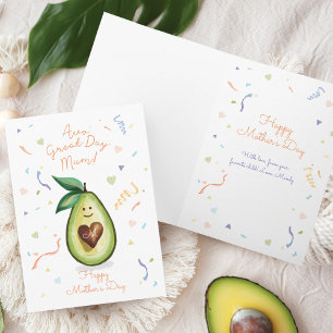 Avo Fijne dag mam! Avocado Zalig Moederdag Kaart