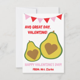Avo Geweldige Dag! Mooie Avocado Valentijnsdag Kaa Kaart