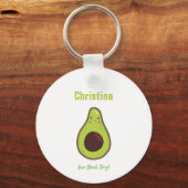 AVO Goede Dag Gepersonaliseerde Glimlachende Avoca Sleutelhanger (Achterkant)