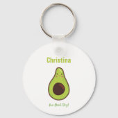 AVO Goede Dag Gepersonaliseerde Glimlachende Avoca Sleutelhanger (Achterkant)