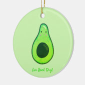 Avo Goede Dag Punny Avocado Kerstmis Keramisch Ornament (Links)