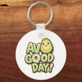 Avo Good Day – Cute Avocado Pun Keychain (Voorkant)