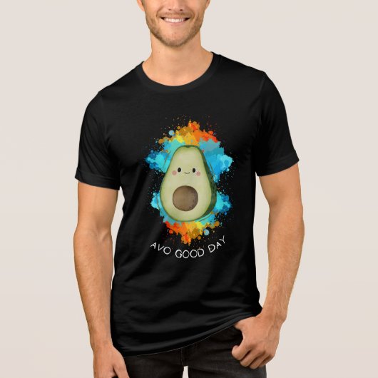 Avo Good Day - Grappig Happy Avocado T-shirt (Voorkant)