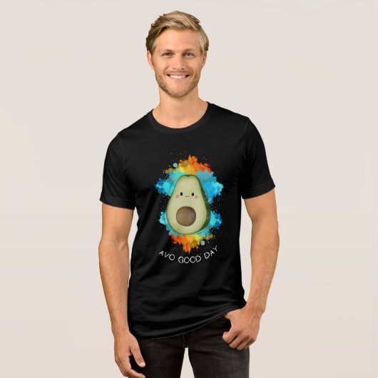Avo Good Day - Grappig Happy Avocado T-shirt (Voorkant volledig)