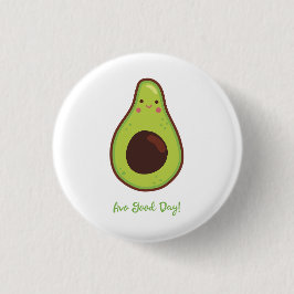 Avo Good Day Punny Avocado Ronde Button 3,2 Cm
