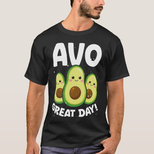 Avo Great Day Backprint Avocado T-shirt (Voorkant)
