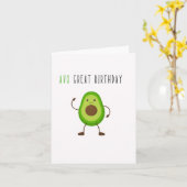 Avo Great Puns Verjaardag Kaart (Gele Bloem)