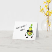 Avo Great Trip Funny Pun Greeting Kaart (Gele Bloem)