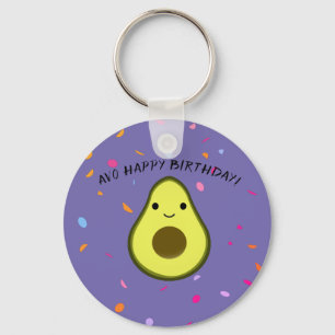 Avo Happy Birthday Cute Avocado Birthday Sleutelhanger