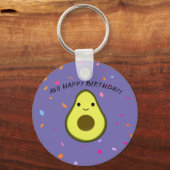 Avo Happy Birthday Cute Avocado Birthday Sleutelhanger (Voorkant)