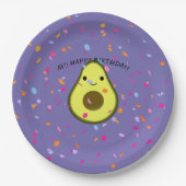 Avo Happy Birthday Grappige avocado woordspeling Papieren Bordje (Voorkant)